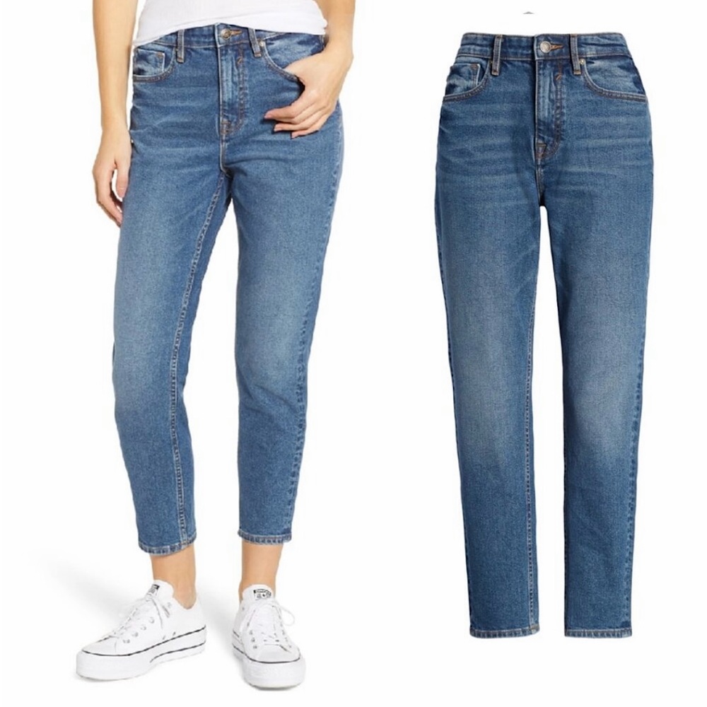 VIGOSS | Womens Friday Tapered Boyfriend High Rise Denim Blue Jeans NWT SIZE 24